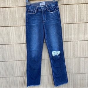 PAIGE | Jacqueline straight frayed hem jeans